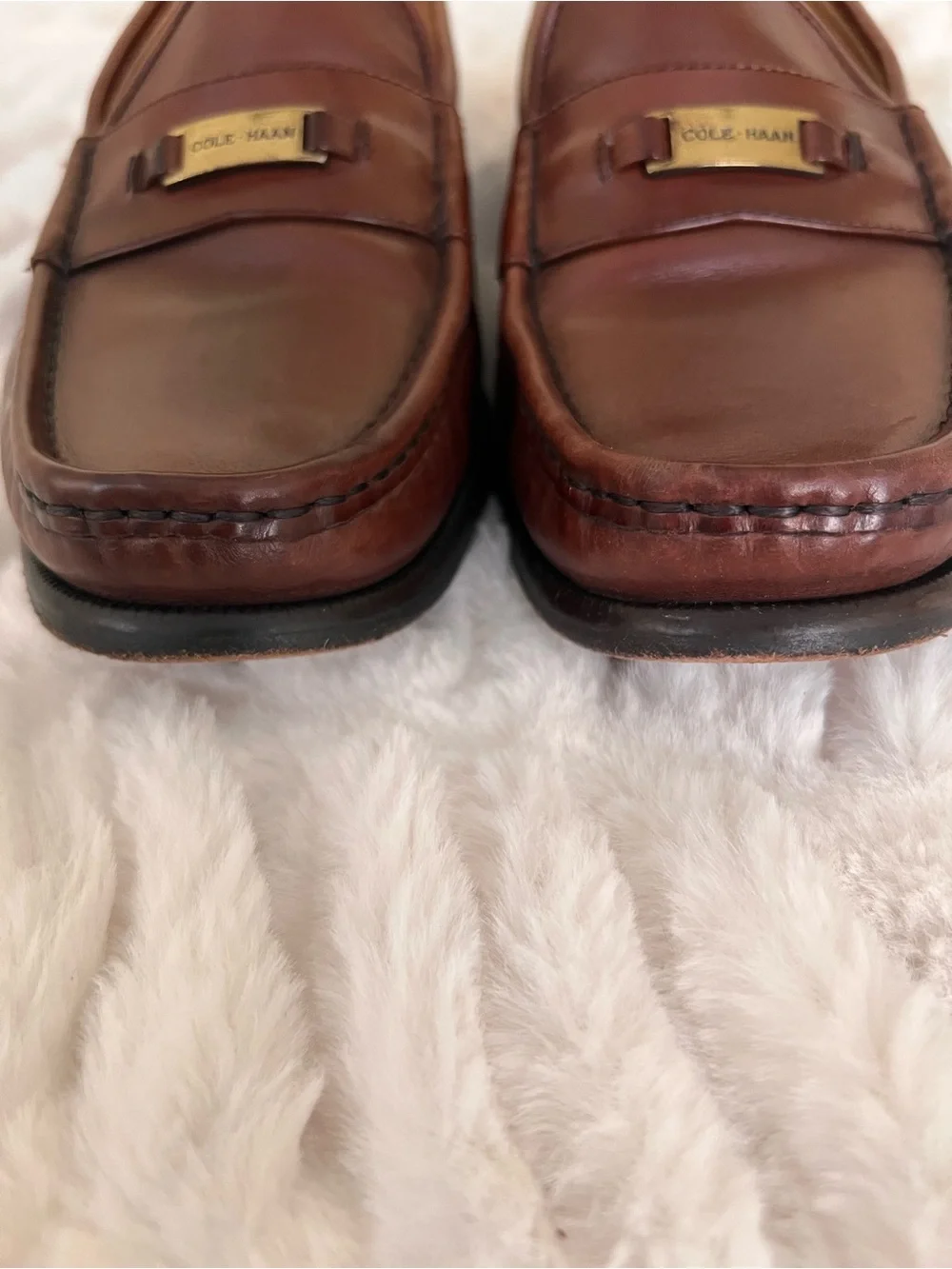 Cole Haan Vintage Mahogany Leather Bit Loafers Size 9